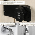Password Rotary Hasp Locks, Digit Combination Lock Door Security Slide Latch - Image 3