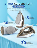 Large Irons Steamer for Clothes, 1500W Iron Non-Stick Ceramic Soleplate - Image 5
