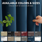 Joydeco Blackout Patio Sliding Door Curtains 96 Inches Long, Grommet Privacy - Image 9