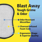 Fresh Scrub-N-Wipe Pad by Tuff-Scrub, Antimicrobial & Charcoal Foam - Image 3