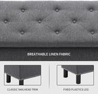 Furnimart 42.5 Inch Storage Ottoman Bench, Flip Top End of Bed Storage Bench - Image 4