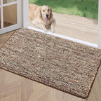 REFETONE Coffee/Brown Doormat, Indoor Non Slip Absorbent Rug - Image 7