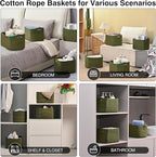 Small Storage Baskets for Organizing, Woven Storage Baskets for Shelves - Image 4