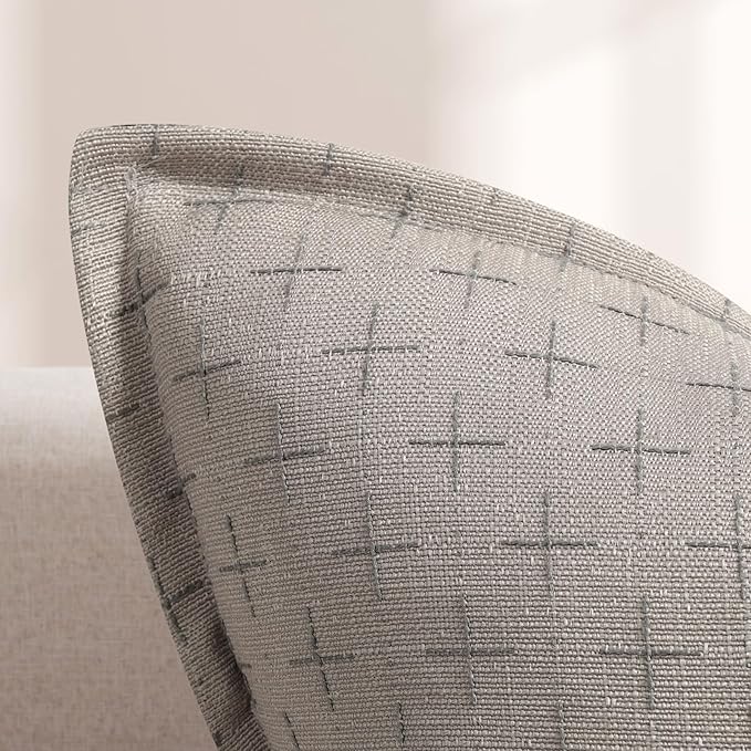 Pillow Covers 26x26 Set of 2 Soft Polyester Textured Pillow Covers - Image 2
