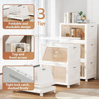 Storage Bins with Lid 76QT, Stackable Storage Containers with Wheels and - Image 5