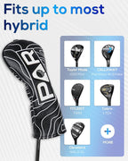Big Teeth Golf Club Covers Full Set Driver Headcover Fairway Wood Hybrid Golf - Image 7