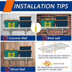 2-Pack 1.5x3FT Garage Shelving 17.7-inch-by-35.8-inch Wall Shelf Garage Storage - Image 8