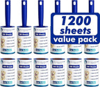 1200 Sheets Lint Roller with 6 Upgraded Handles, Mage Value Set Sticky Lint by NewEnglandStories