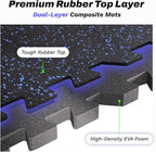 AIRHOP 0.56in Thick 48 Sq Ft Exercise Equipment Mats, 12 Tiles Upgraded Rubber - Image 2