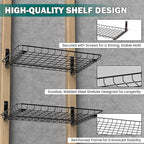 EVERHANGER Garage Wall Shelves 12x18 Inch, Wall Mounted Storage Shelf, Metal - Image 5