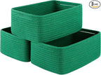 3 Pack Small Storage Baskets for Organizing, Cute Woven Decorative Gift Baskets by OIASKET