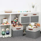 Temary 13x13 Storage Cubes 4 Pack Fabric Cube Storage Bins Large Storage Baskets - Image 5