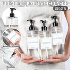 Tanlade 6 Pcs Shampoo and Conditioner Dispenser Bottles 16oz Modern Shower Soap - Image 3