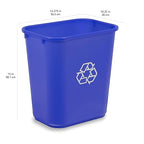 Amazon Basics Rectangular Commercial Office Wastebasket, w/Recycle Logo - Image 3