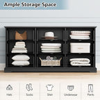 9 Drawer Dresser for Bedroom, Rustic Farmhouse Dresser - Image 4