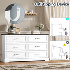 6 Drawer Dresser for Bedroom, Rustic Farmhouse Dresser - Image 6
