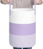 CLHMILY&Z 40L Laundry Basket Round Storage Rope Basket by ClhmilyZ