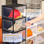 12 Pack White Shoe Boxes Stackable, Large Shoe Storage Organizer - Image 7