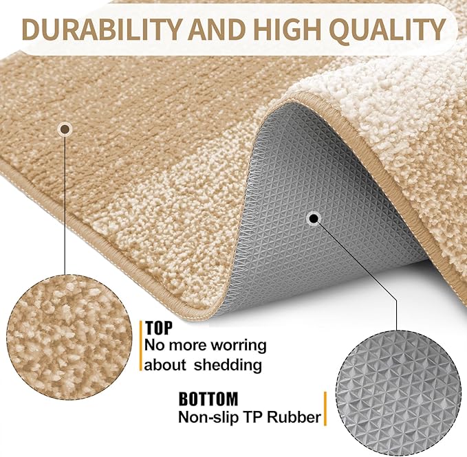 Kitinjoy Indoor Outdoor Door Mat, 59x36 Non-Slip Absorbent Dirt Trapper - Image 3