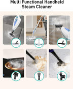 12-in-1 Steam Mop, Fast 15-Sec Heat-Up, 1500W Detachable Handheld Steam Cleaner - Image 4