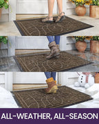 DEXI Front Door Mat Outside Entrance, Heavy Duty Non Slip Low Profile Doormat - Image 4