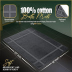 Pearl Linens Pack of 2 Washable Cotton Bath Mat 18x25 - Image 2