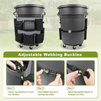 32-55 Gallon Trash Can Caddy Bag, Garbage Bin Apron Caddy - Image 6
