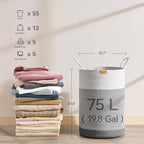 Laundry Hamper 75L, Large Laundry Basket - Image 6