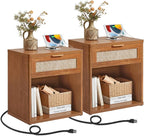 LEYAOYAO Rattan Nightstands Set of 2 by LEYAOYAO-Findtheshiningpointofyourideallife%EF%BC%81