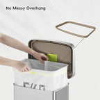 EKO Hudson Matte Stainless 50 Liter/13.2 Gallon Step Trash Can - Image 8