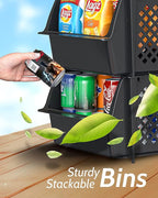 Skywin Plastic Stackable Storage Bins - Image 6