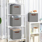 Temary 11 Inch Cube Storage Bins 4PCs Fabric Storage Cubes Storage Baskets - Image 5