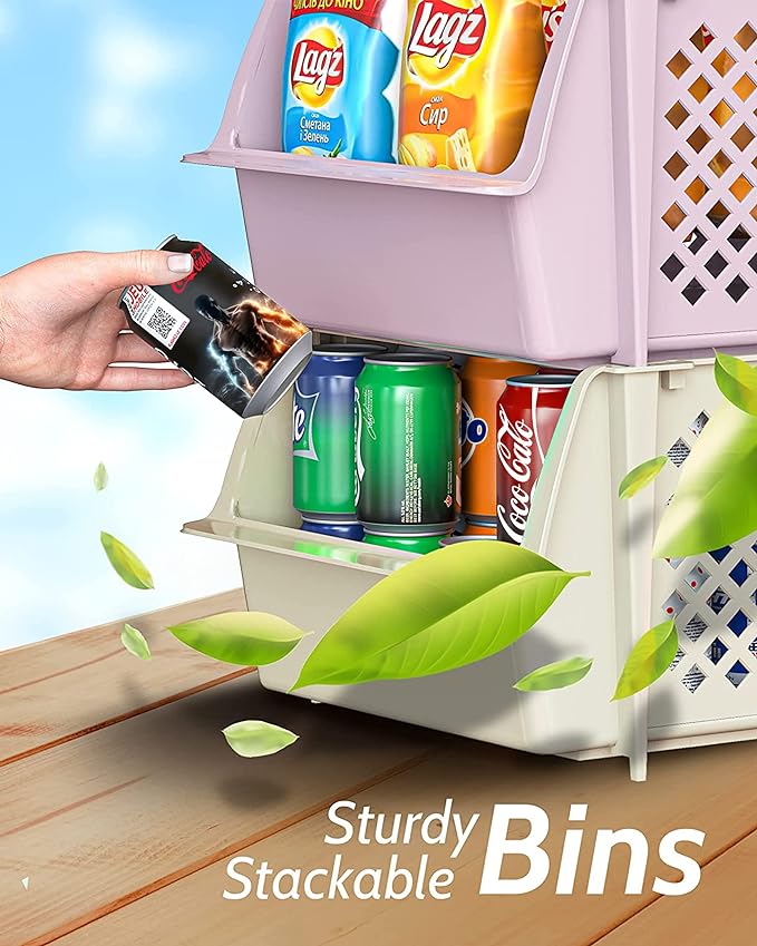 TidyFriend Plastic Stackable Storage Bins - Image 6