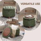 24Inch Round Storage Ottoman - Image 5