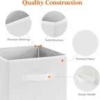 Lifewit Collapsible Fabric Storage Cubes Bins Set 11 Inch, Foldable Cubby - Image 3