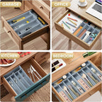Silverware Organizer, 10 Inch Utensil Organizer Kitchen Drawer Organizer Bamboo - Image 6