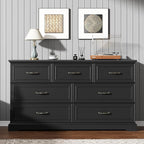 7 Drawer Dresser for Bedroom, Rustic Farmhouse Dresser - Image 3