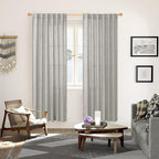 YoungsTex Dark Grey Linen Curtains 78 Inch Length - Image 2