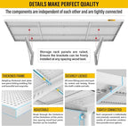 2Pack 1.64x4ft Adjustable Metal Garage Wall Shelving Heavy Duty Garage Storage - Image 5