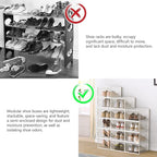 12 Pack X-Large Modular Clear Plastic Stackable Shoe Storage Organizer - Image 6