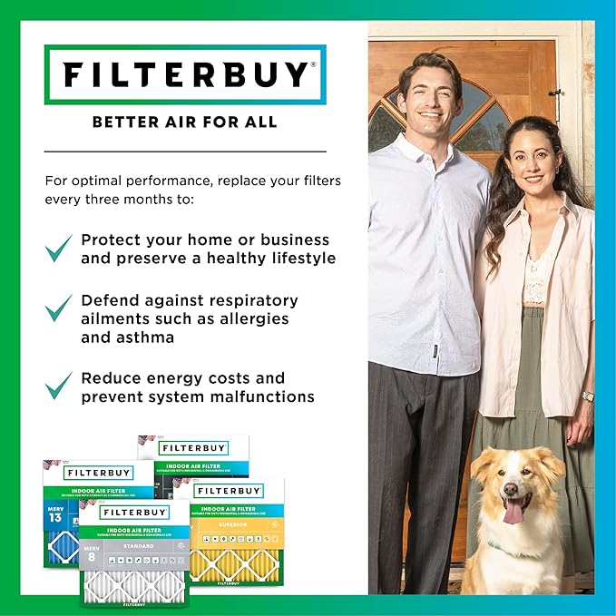 Filterbuy 16x18x1 Air Filter MERV 11 Allergen Defense Replacement, - Image 7