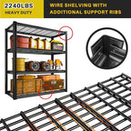 REIBII 40" W Garage Shelving 2240 LBS Storage Shelves Adjustable Heavy Duty - Image 6