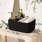 Small Storage Baskets for Organizing | Closet Organizer Bins | Shelf Toy Basket - Image 3