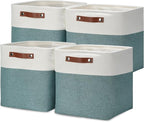 DULLEMELO Set Of 4 Cube Storage Bins, Fabric Storage Basket by DULLEMELO
