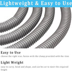Dust Collection Hose 2 in × 5 ft Heavy Duty Flexible PVC Reinforced Thicken - Image 4