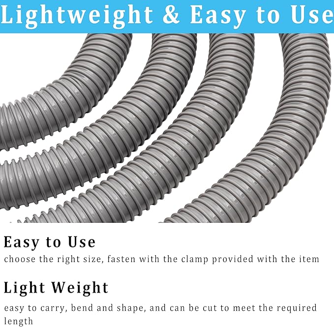 Dust Collection Hose 2 in × 5 ft Heavy Duty Flexible PVC Reinforced Thicken - Image 4
