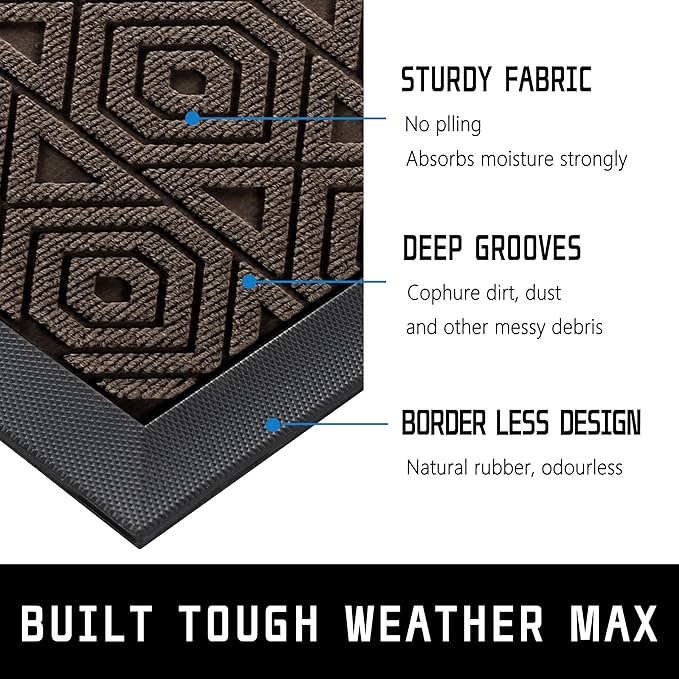 Yimobra Door Mat, Outdoor Indoor Entrance Welcome Mat, Heavy Entry Front Door - Image 5