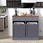 Betterhood Tilt Out Trash Cabinet 10 Gallon Wooden Free Standing Laundry Sorter - Image 2