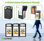 Alpine Outdoor Commercial Trash Can - Image 2
