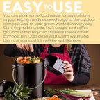 EPICA Countertop Compost Bin Kitchen | 1.3 Gallon | Odorless Composting Bin - Image 7